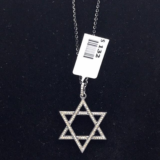 Star of David Diamond Pendant