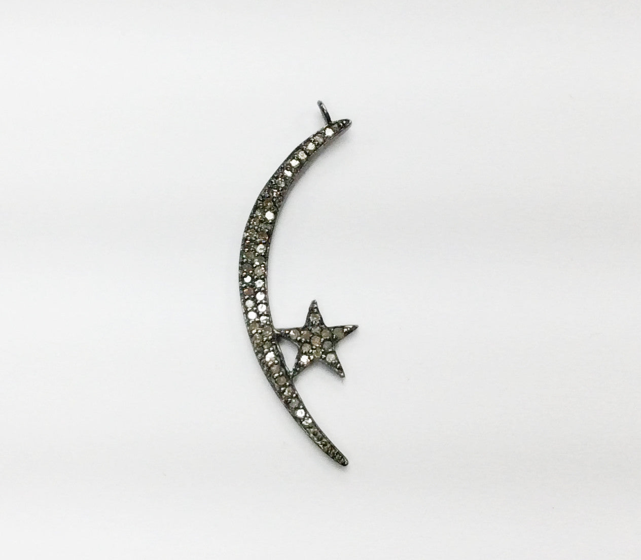 Moon Shaped Diamond Charm