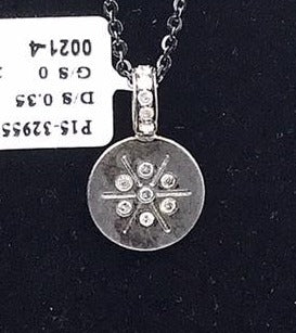 Coin Shape Diamond Pendant