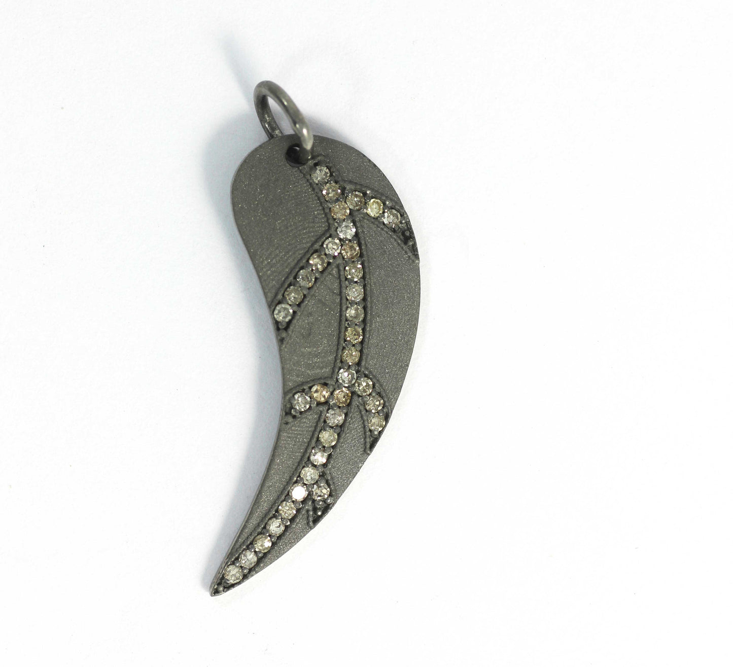 Leaf Shape Diamond Pendant