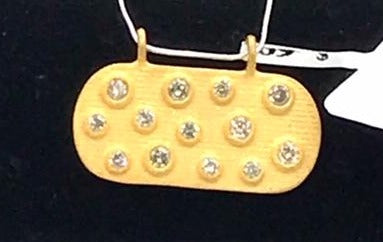 Rectangle Rounded Diamond Penant