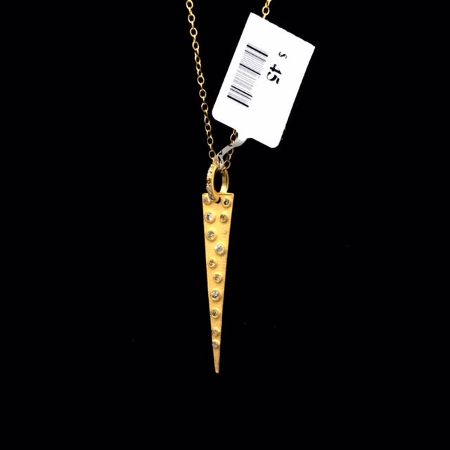 Spike Shape Diamond Pendant