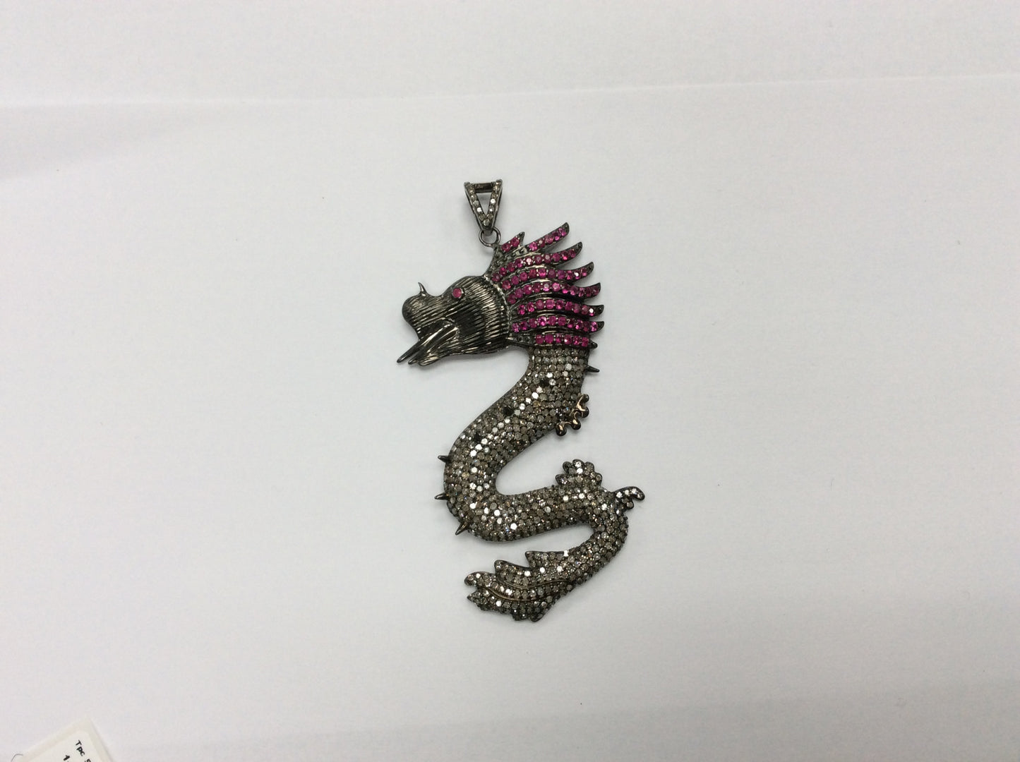 Dragon Diamond Silver Pendant