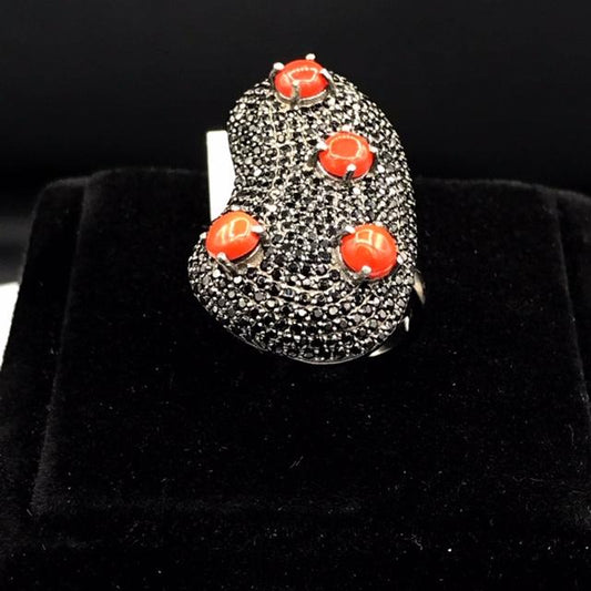 Fancy Shape Black Spinel Ring