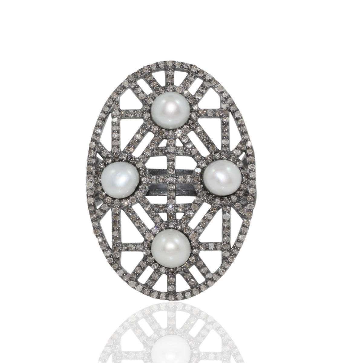 DIAMOND SILVER RING.