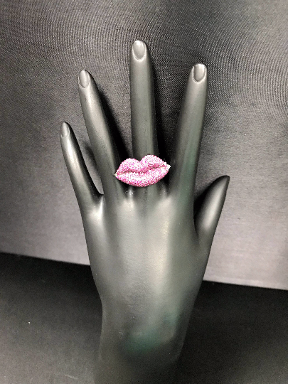 Lips Shape Designer Ring ,Lip Shape Party Ring