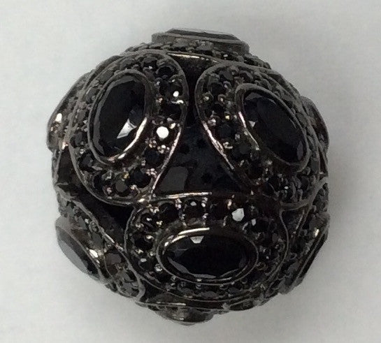 Black Spinel Pave Beads
