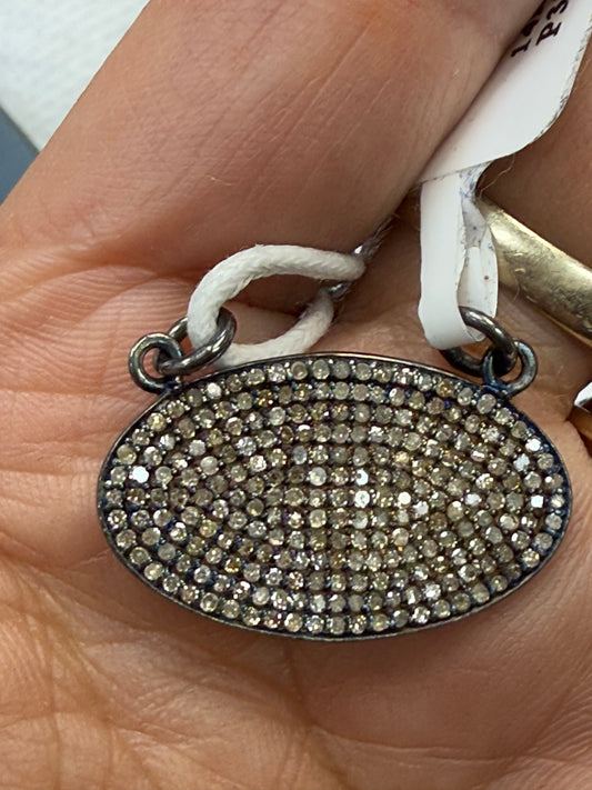 Silver Pave Diamond Pendant