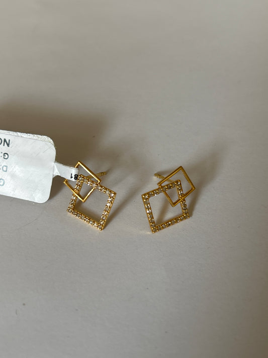 14K Gold and Diamond Earrings