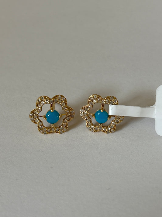 14K Gold and Diamond Earrings