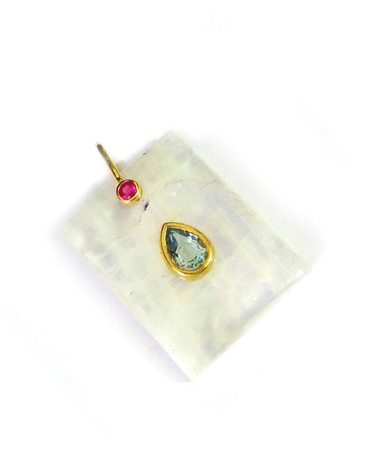 Rectangle Silver Pave Diamond Pendant