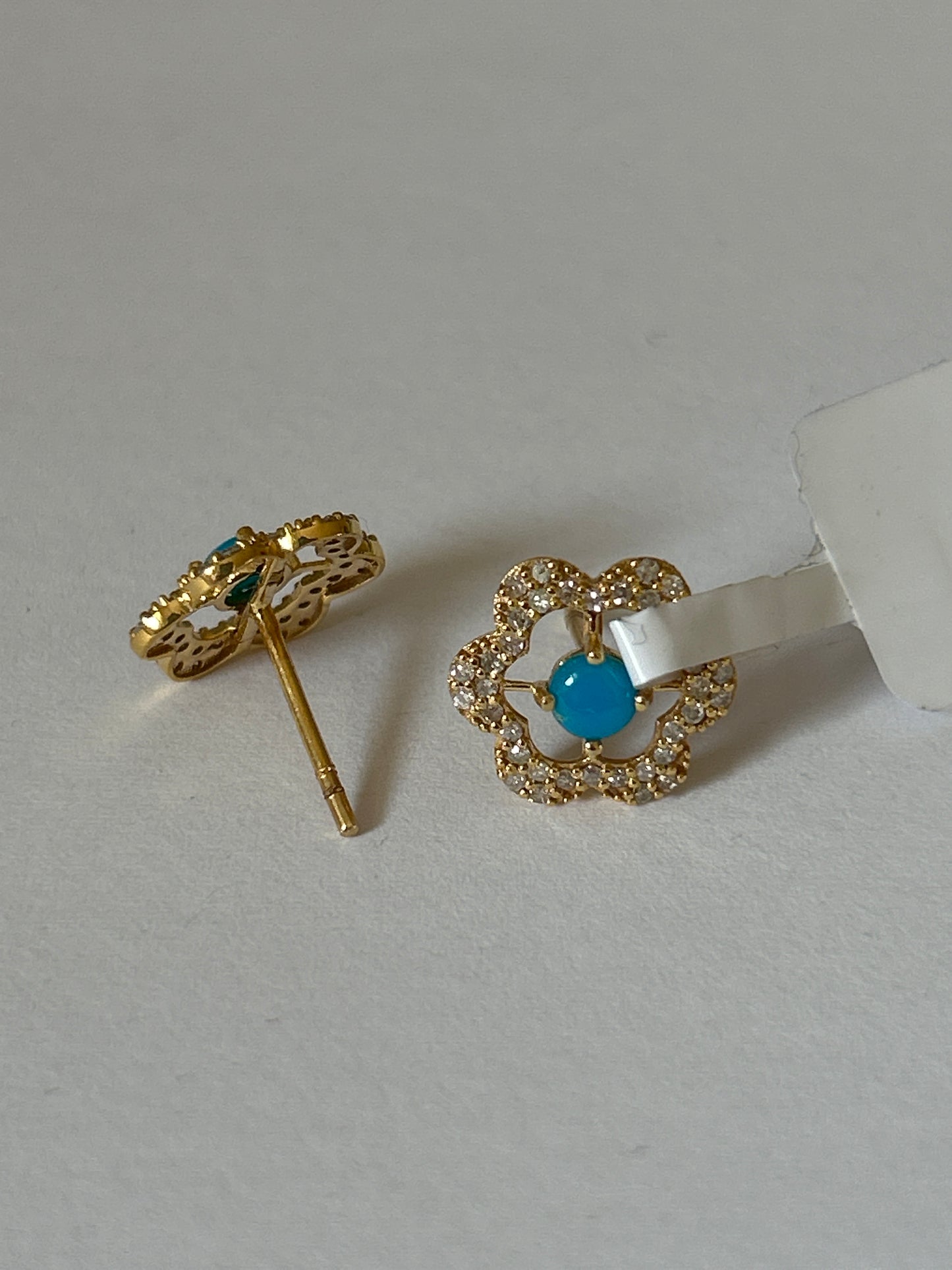 14K Gold and Diamond Earrings