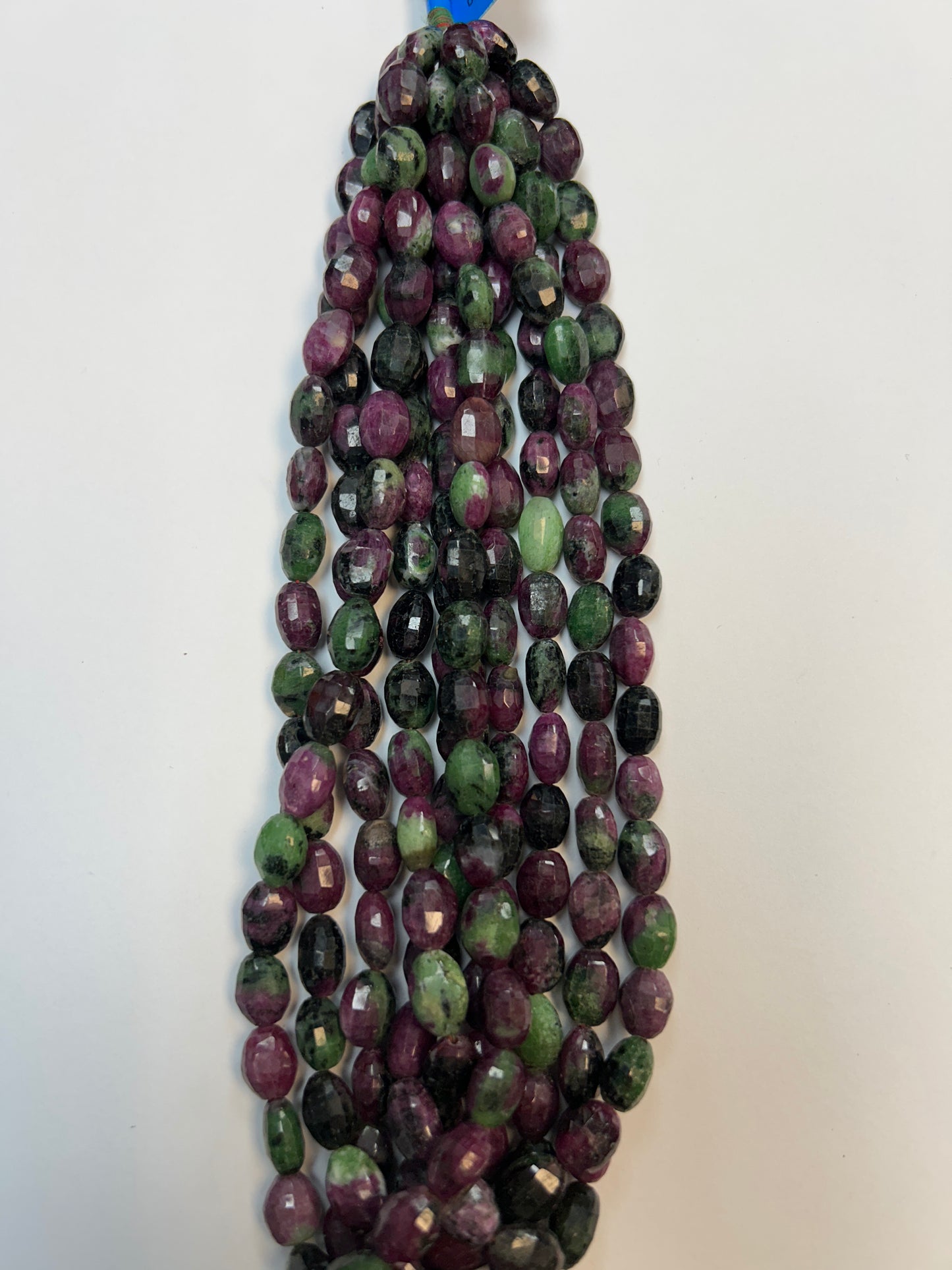 Ruby Zoisite Faceted Oval Beads, Faceted Beads