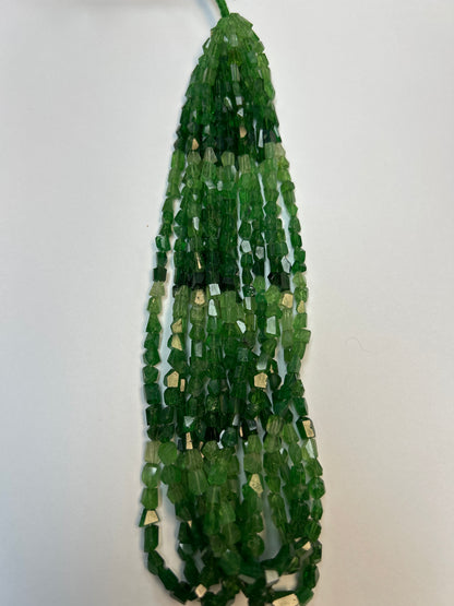 Tsavorite Faceted Nuggets Beads,Faceted Beads