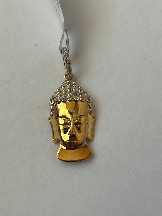 14K Gold Skull Head Shape Pendant