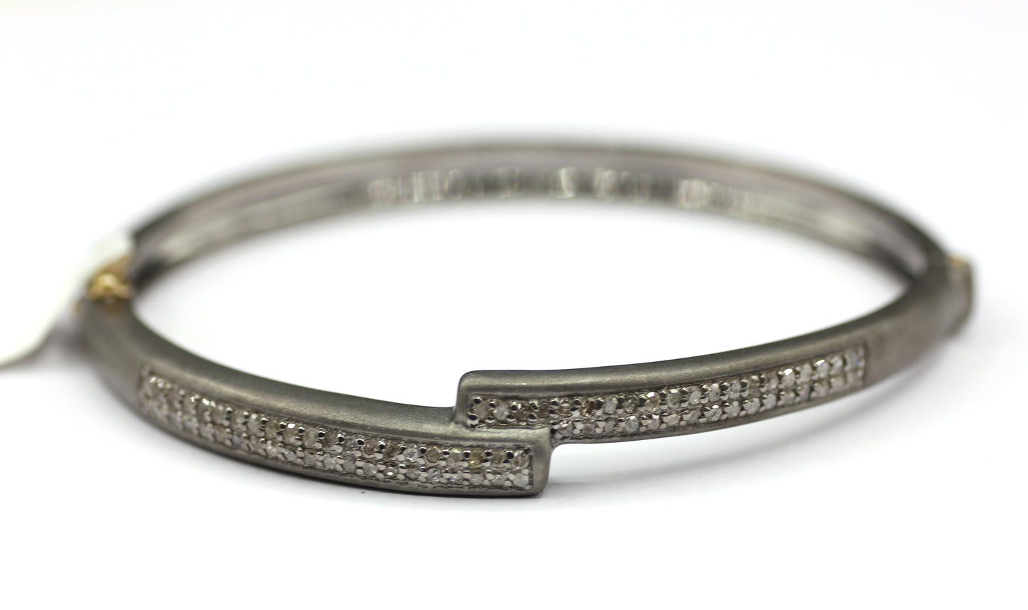 Sterling Silver Diamond Designer Bracelet
