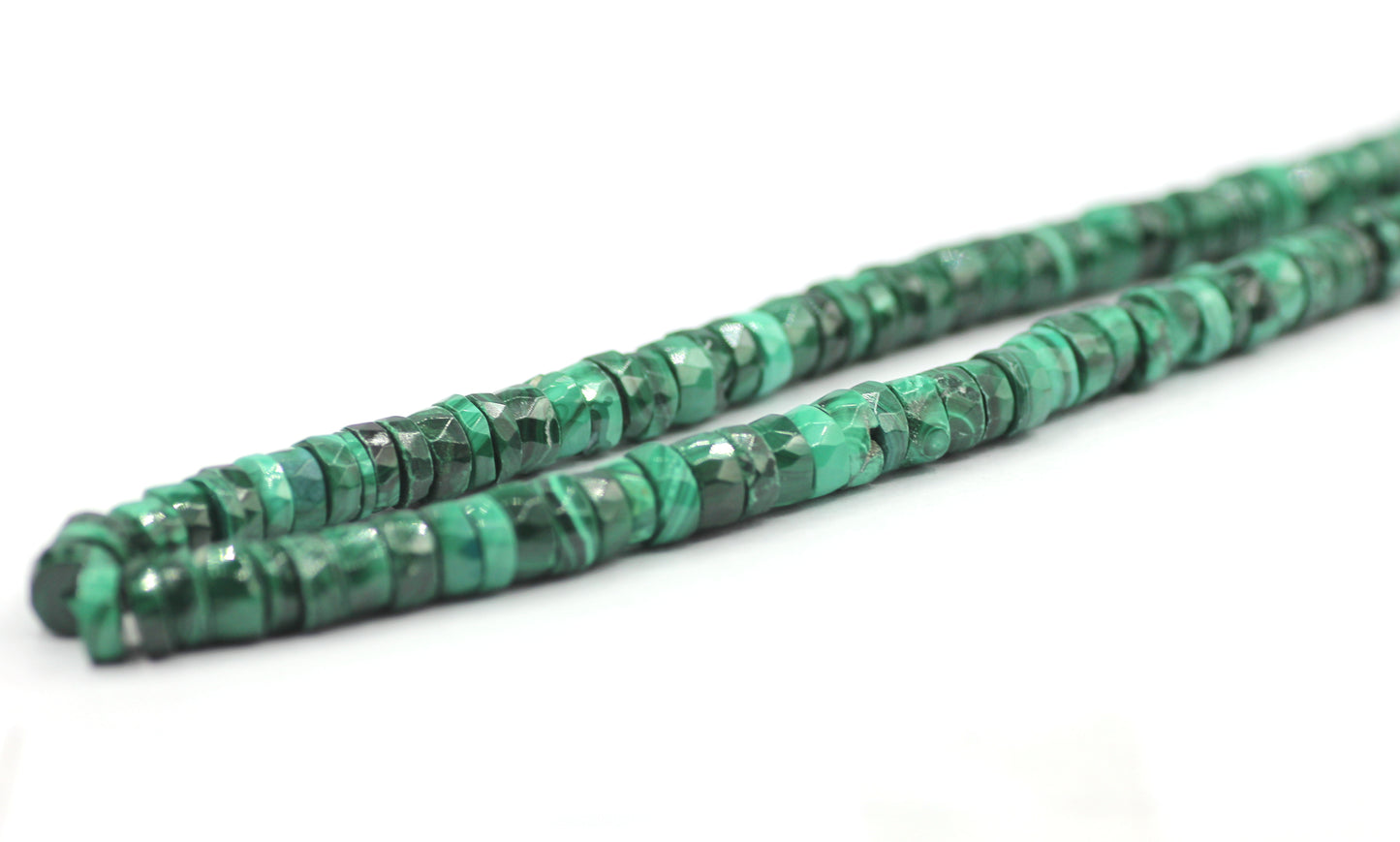 Malachite Faceted Wheel Beads,Faceted Beads
