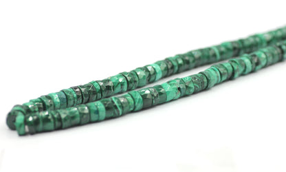 Malachite Faceted Wheel Beads,Faceted Beads