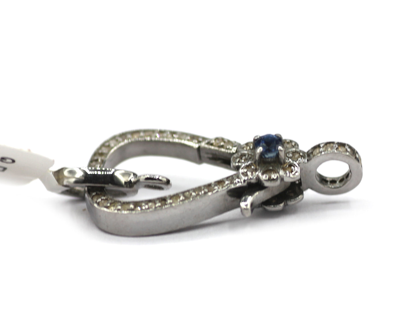 Diamond Clasps .925 Oxidized Sterling Silver Diamond Clasps