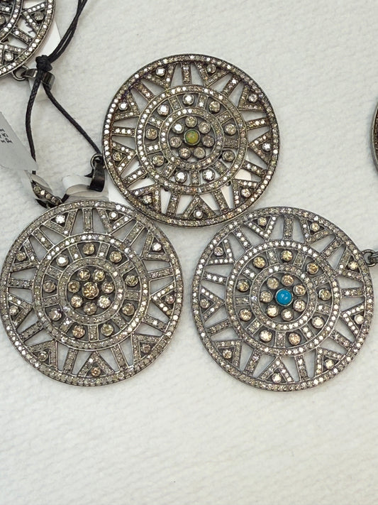 Silver and Diamond Pave  PENDANT & CHARMS
