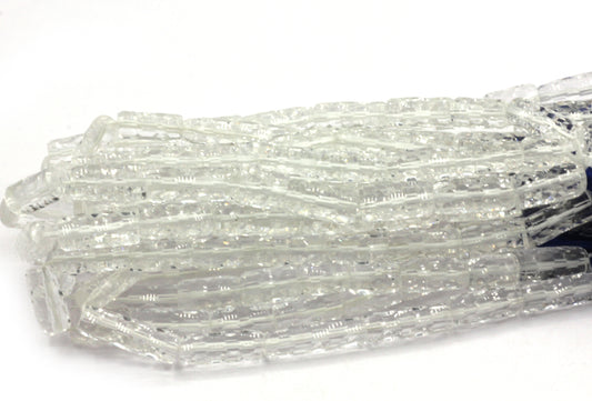 Crystal Quartzs Faceted Tube Beads