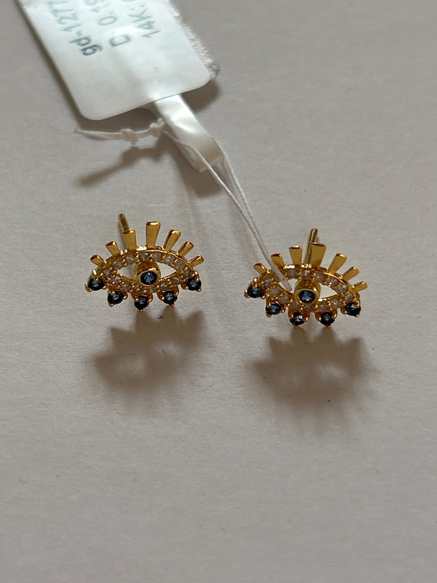 14k Solid Gold Diamond Stud Earring