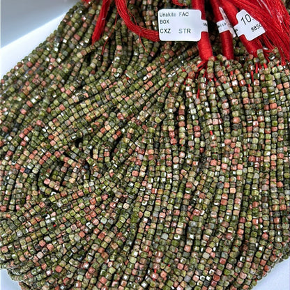 Unakite Faceted Square