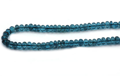 Mystic Blue Topaz Smooth Roundel Beads