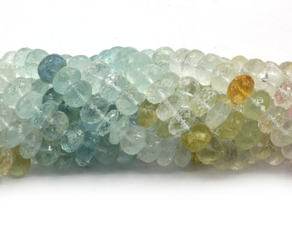 Aquamarine Faceted Roundel Beads