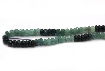 Grandidierite Faceted Roundel Beads