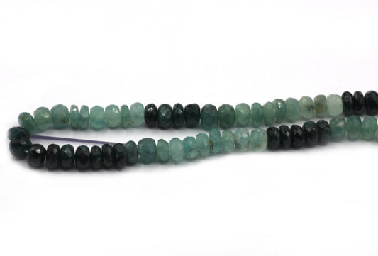 Grandidierite Faceted Roundel Beads