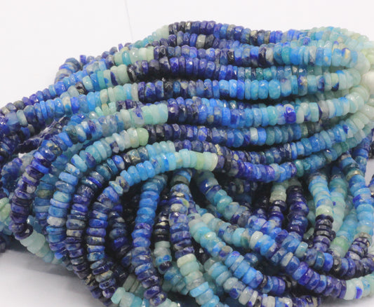 Afghanite Faceted Heshi, Faceted Donut, Faceted Tyre