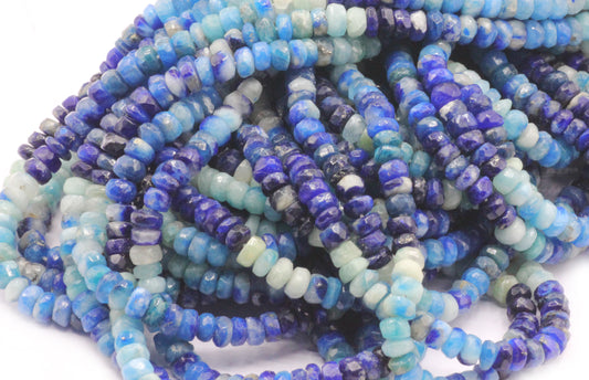 Afghanite Faceted Roundel Beads