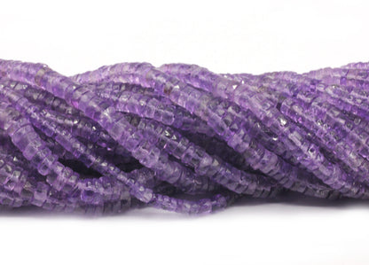 Amethyst Beads Faceted Heshi, Faceted Donut, Faceted Tyre
