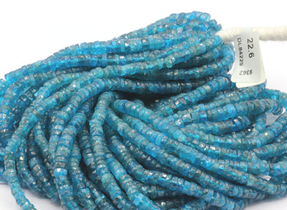 Apatite Beads Faceted Heshi, Faceted Donut, Faceted Tyre