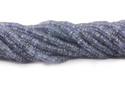Iolite Beads Faceted Heshi, Faceted Donut, Faceted Tyre