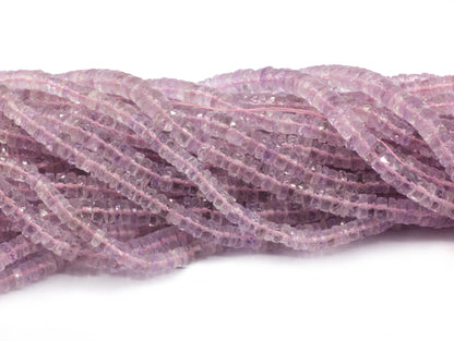 Pink Amethyst Beads Faceted Heshi, Faceted Donut, Faceted Tyre