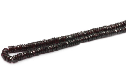 Garnet Beads Faceted Heshi, Faceted Donut, Faceted Tyre