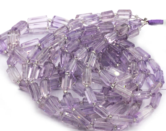 Amethyst Faceted Tube Beads