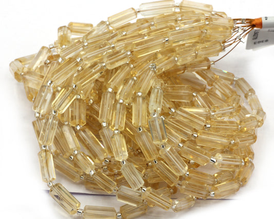 Citrine Faceted Tube Beads