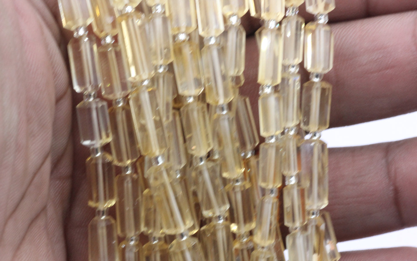 Citrine Faceted Tube Beads