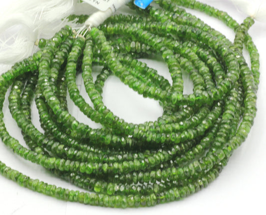 Chrome Diopside Faceted Beads