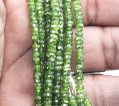 Chrome Diopside Faceted Beads