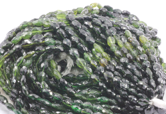 Chrome tourmaline Faceted Oval Beads