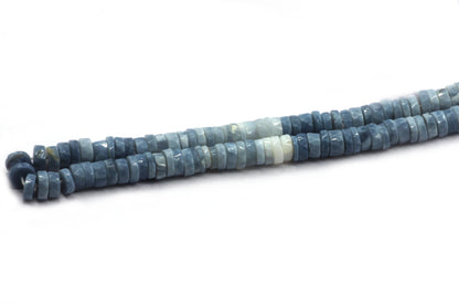 Blue Opal Beads Faceted Heshi, Faceted Donut, Faceted Tyre