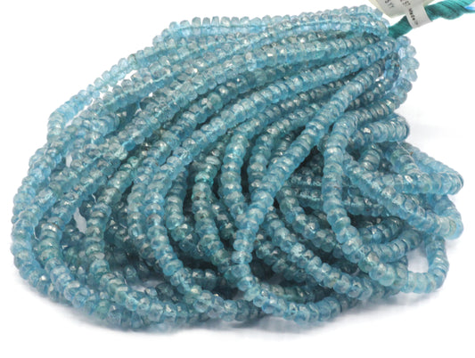 Neon Kyanite Faceted Roundel Beads