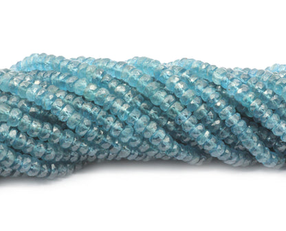 Kyanite, Neon Kyanite Faceted Roundel Beads
