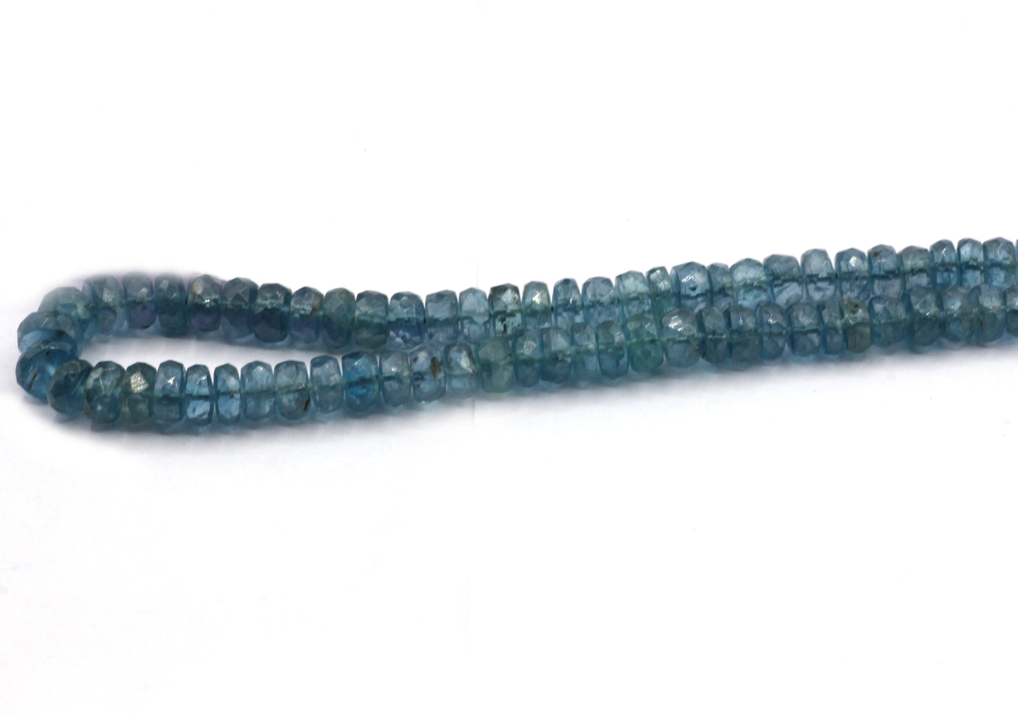Kyanite, Neon Kyanite Faceted Roundel Beads