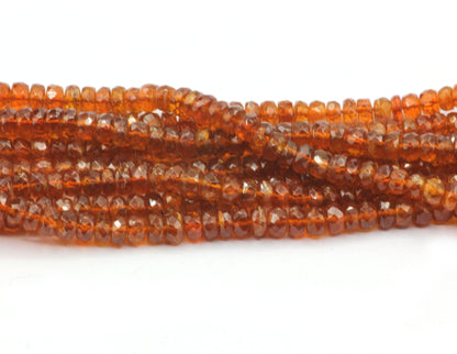 Orange Kyanite Faceted Roundel Beads