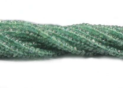 Green Kyanite Faceted Roundel Beads